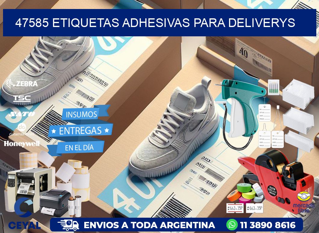 47585 etiquetas adhesivas para deliverys