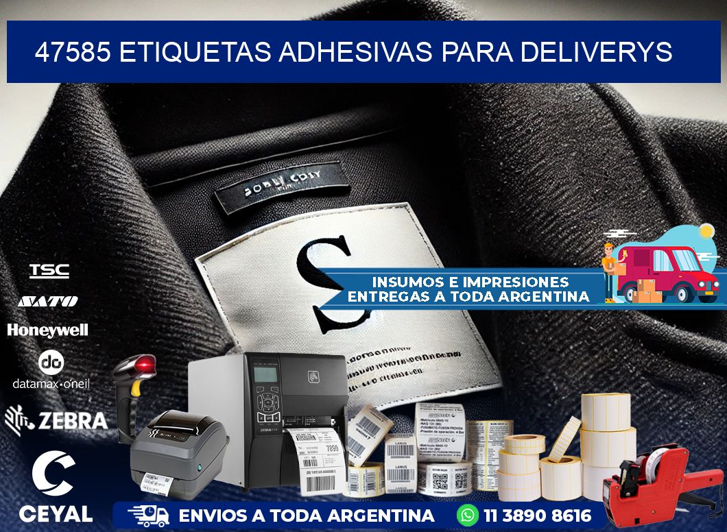 47585 etiquetas adhesivas para deliverys