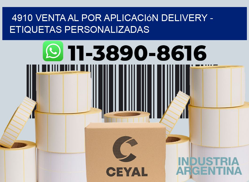 4910 Venta al Por Aplicación delivery - Etiquetas Personalizadas
