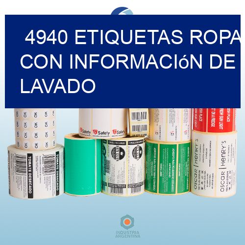4940 Etiquetas ropa con información de lavado