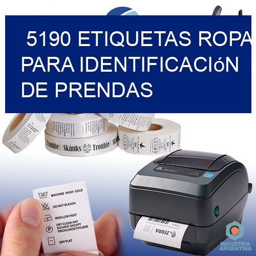 5190 Etiquetas ropa para identificación de prendas