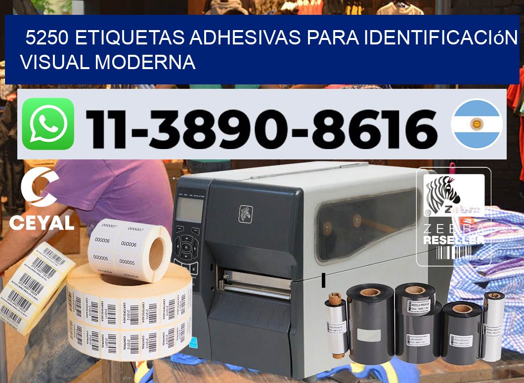 5250 Etiquetas adhesivas para identificación visual moderna