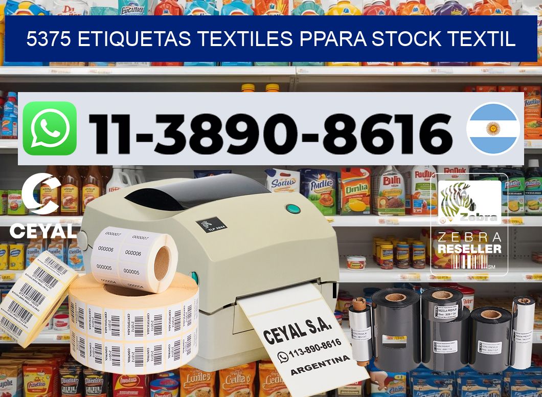 5375 Etiquetas textiles ppara stock textil