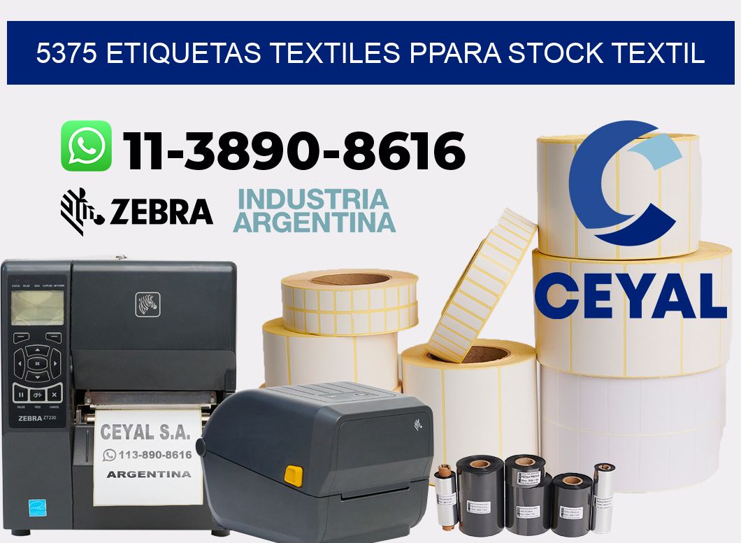 5375 Etiquetas textiles ppara stock textil