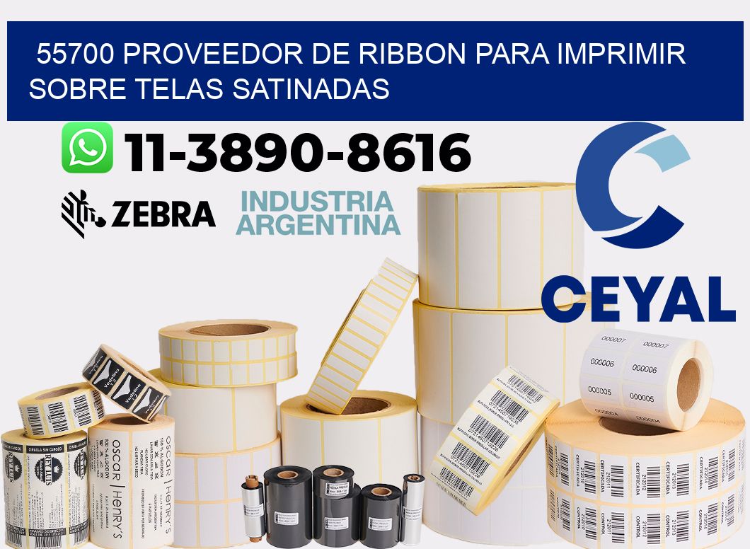 55700 proveedor de ribbon para imprimir sobre telas satinadas