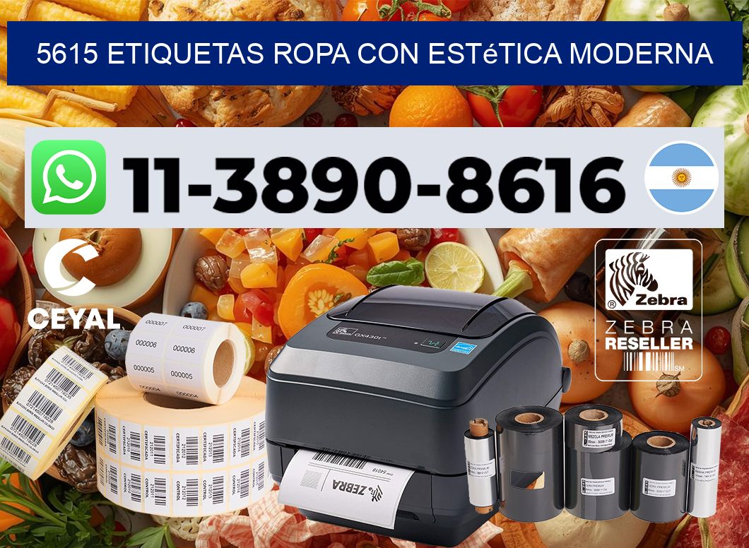 5615 Etiquetas ropa con estética moderna