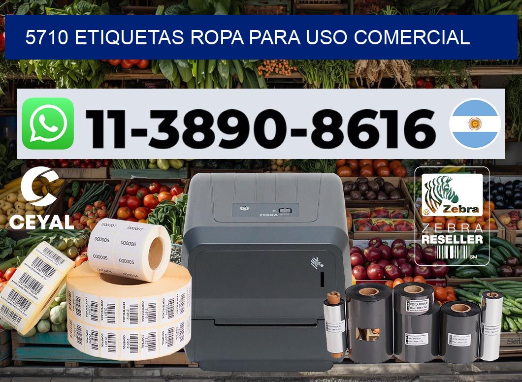5710 Etiquetas ropa para uso comercial