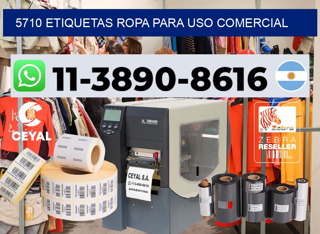 5710 Etiquetas ropa para uso comercial