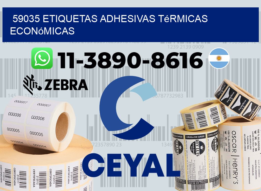 59035 etiquetas adhesivas térmicas económicas