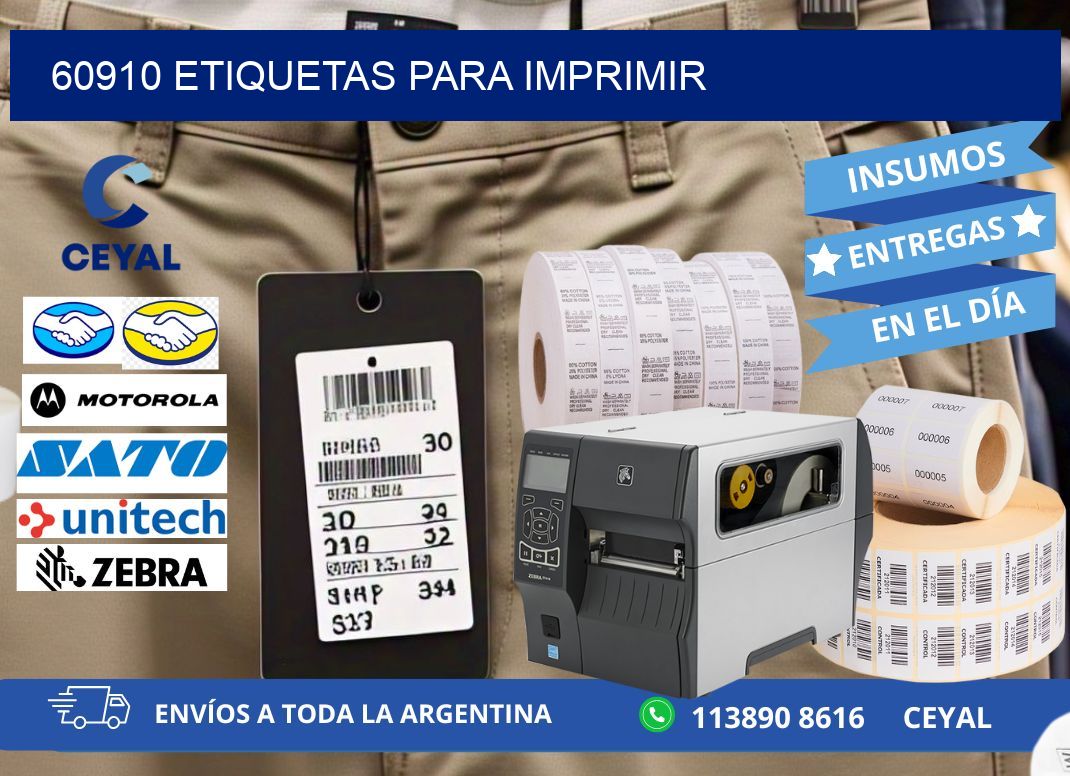 60910 etiquetas para imprimir