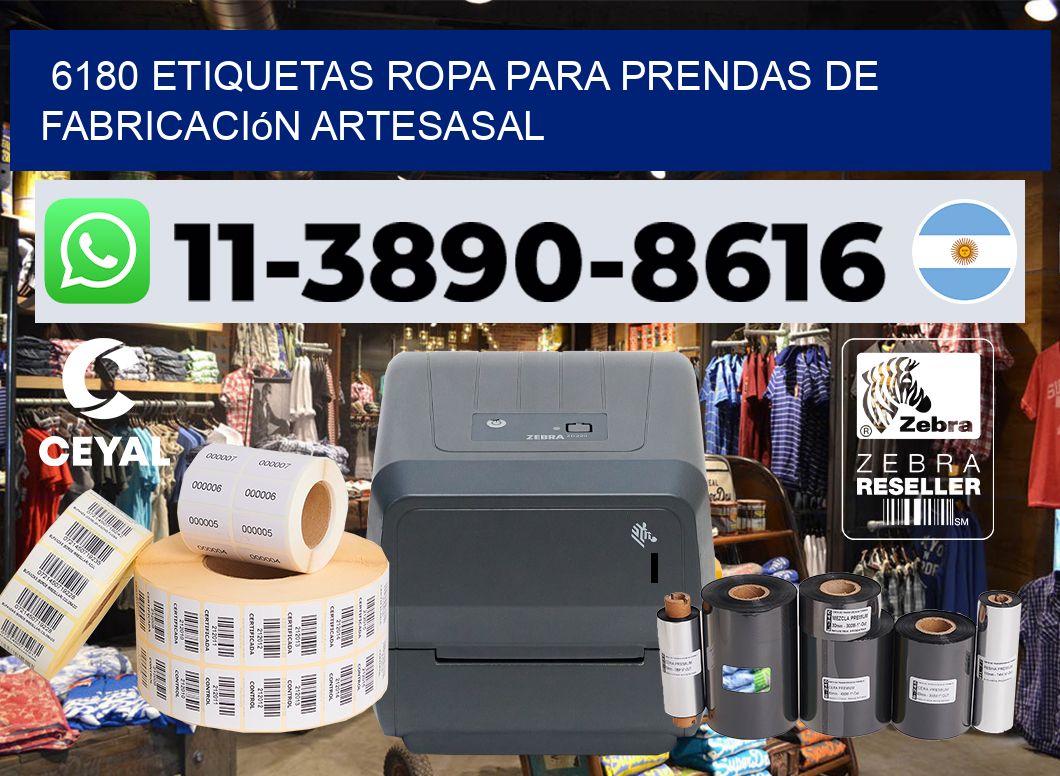 6180 Etiquetas ropa para prendas de fabricación artesasal