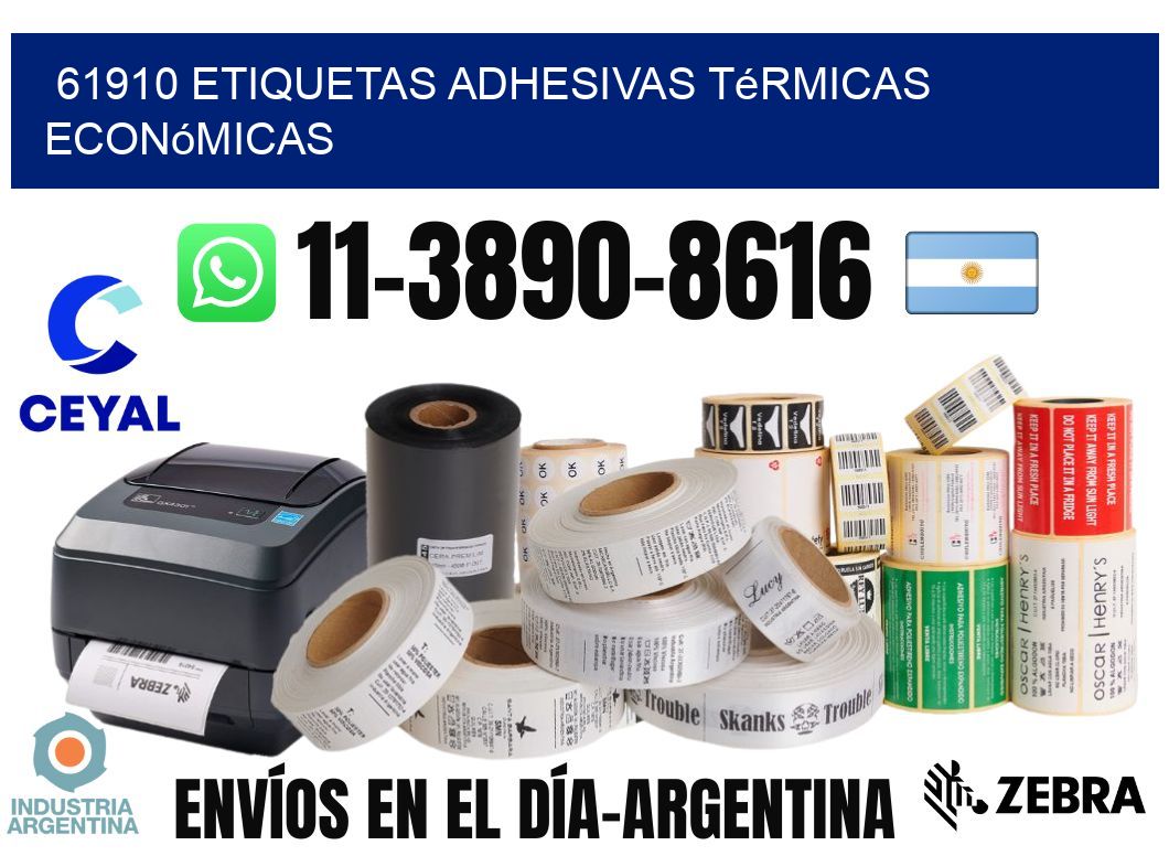 61910 etiquetas adhesivas térmicas económicas