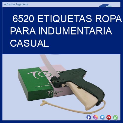 6520 Etiquetas ropa para indumentaria casual
