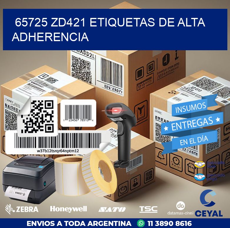 65725 zd421 etiquetas de alta adherencia