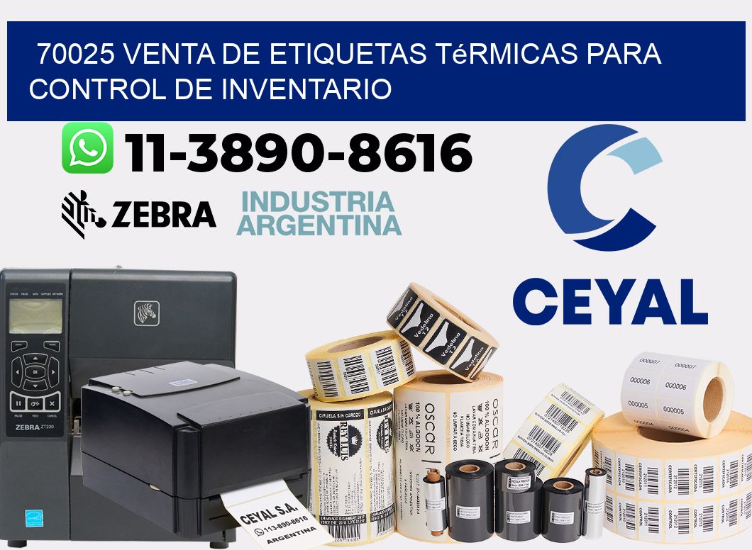70025 venta de etiquetas térmicas para control de inventario