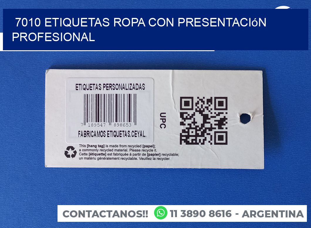 7010 Etiquetas ropa con presentación profesional