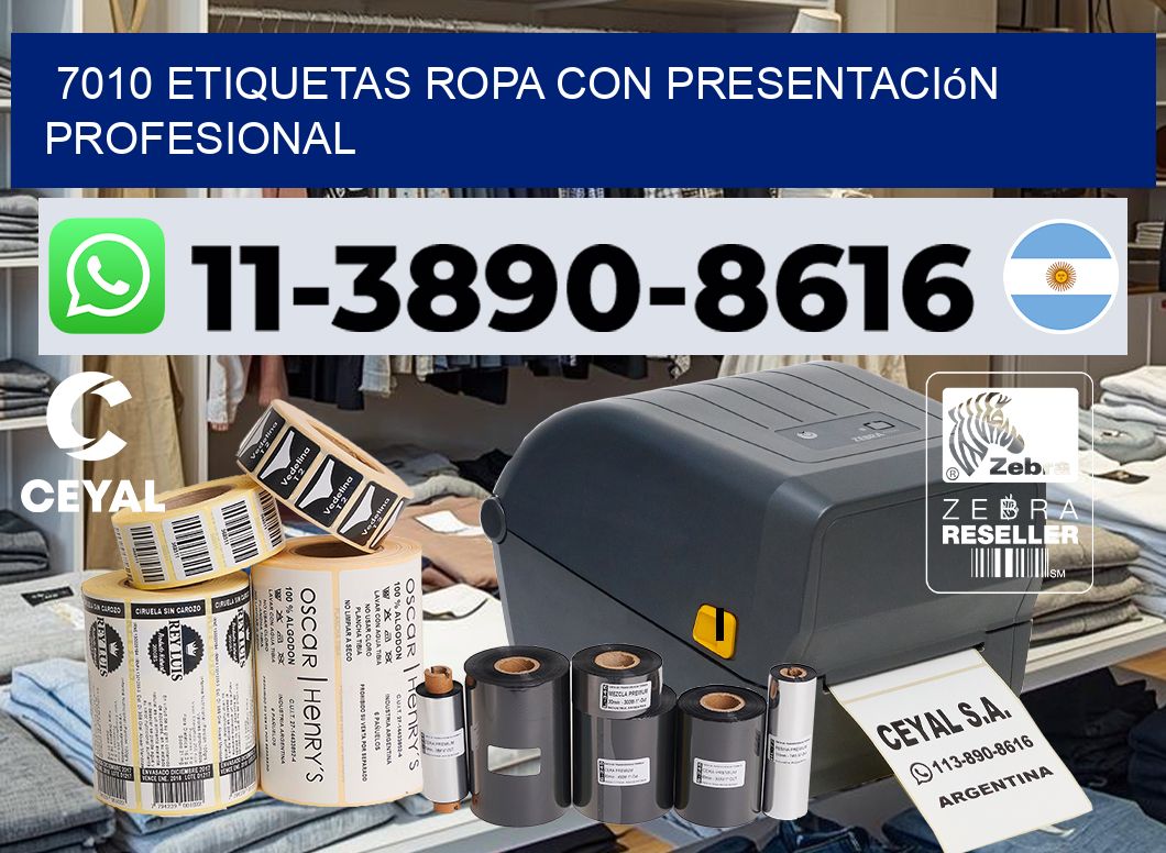 7010 Etiquetas ropa con presentación profesional