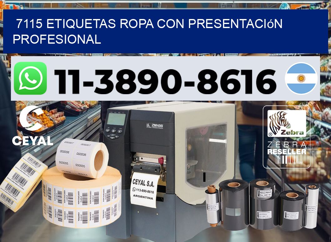 7115 Etiquetas ropa con presentación profesional