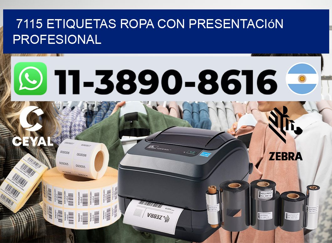 7115 Etiquetas ropa con presentación profesional