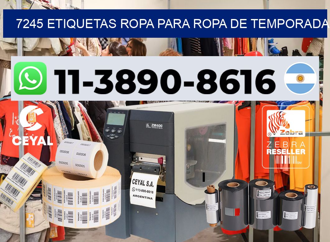 7245 Etiquetas ropa para ropa de temporada