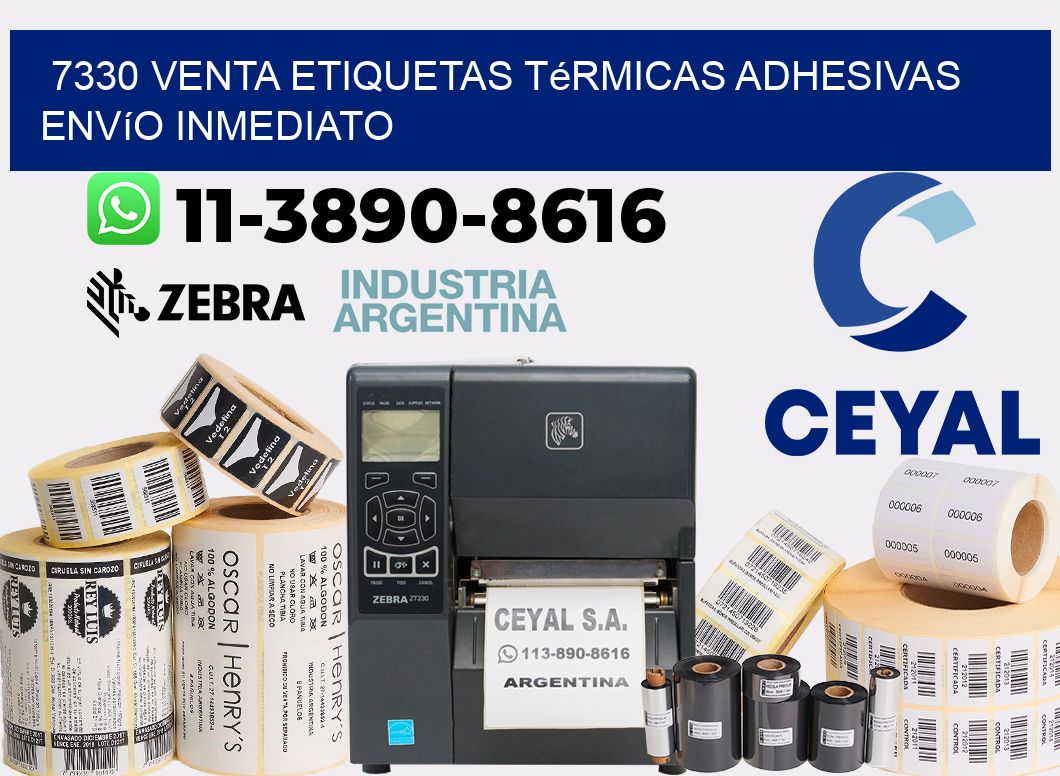 7330 venta etiquetas térmicas adhesivas envío inmediato