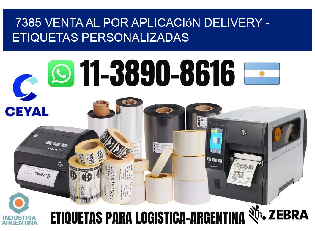 7385 Venta al Por Aplicación delivery - Etiquetas Personalizadas