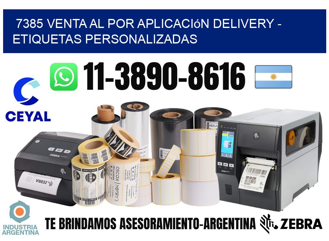 7385 Venta al Por Aplicación delivery - Etiquetas Personalizadas