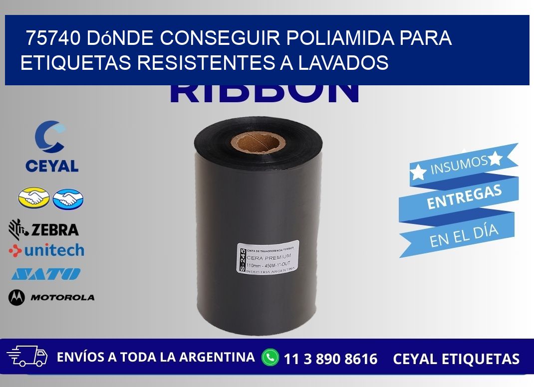 75740 dónde conseguir poliamida para etiquetas resistentes a lavados