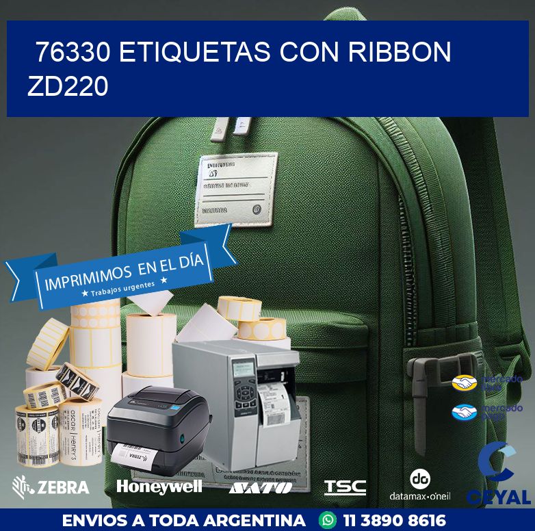 76330 etiquetas con ribbon zd220