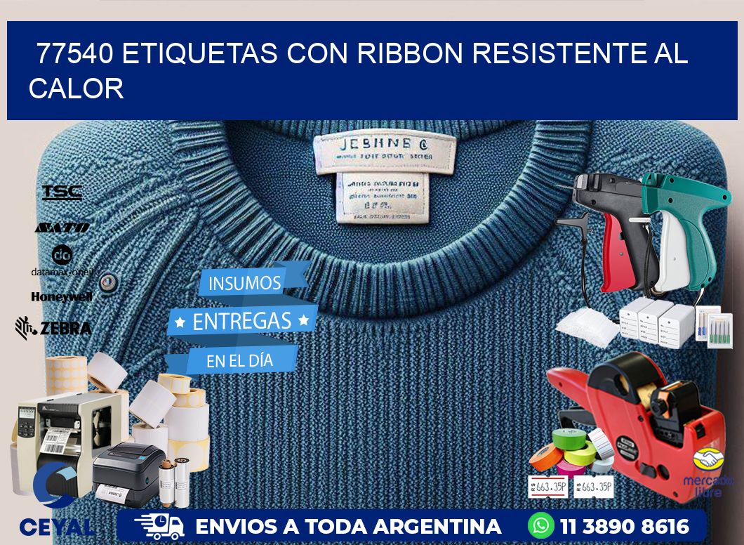 77540 etiquetas con ribbon resistente al calor