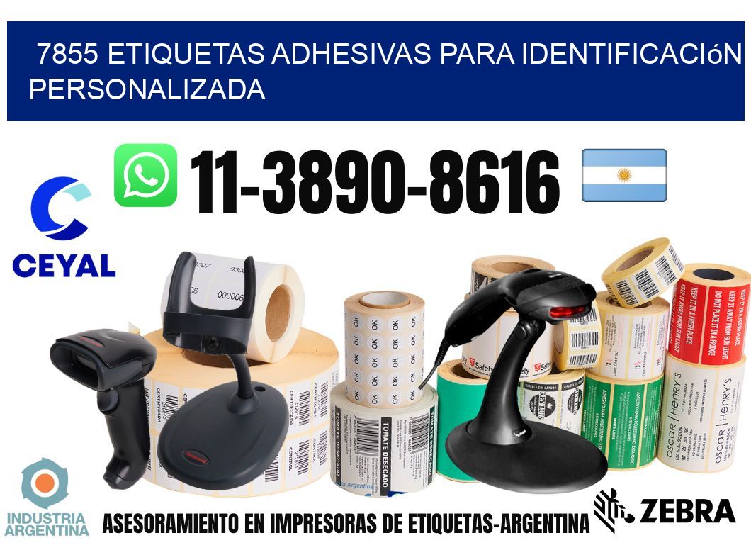 7855 Etiquetas adhesivas para identificación personalizada