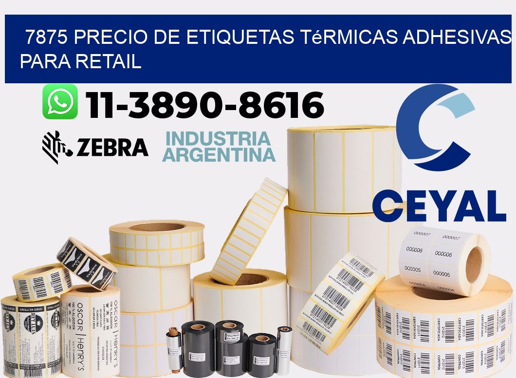7875 precio de etiquetas térmicas adhesivas para retail