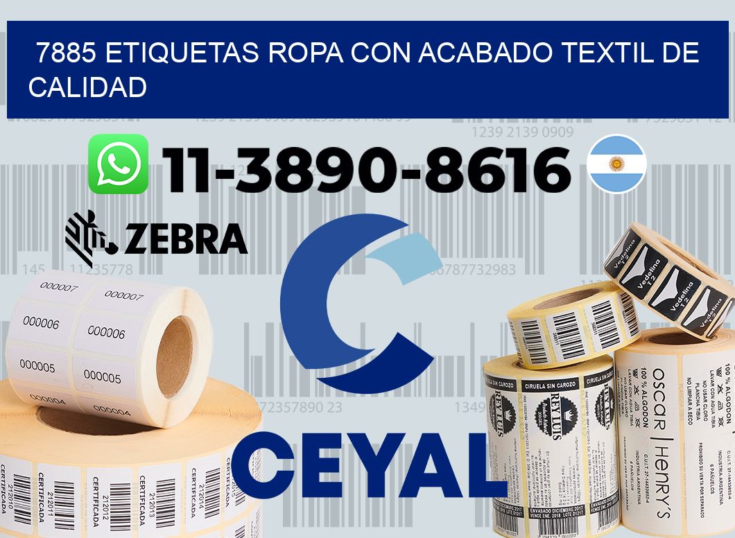 7885 Etiquetas ropa con acabado textil de calidad