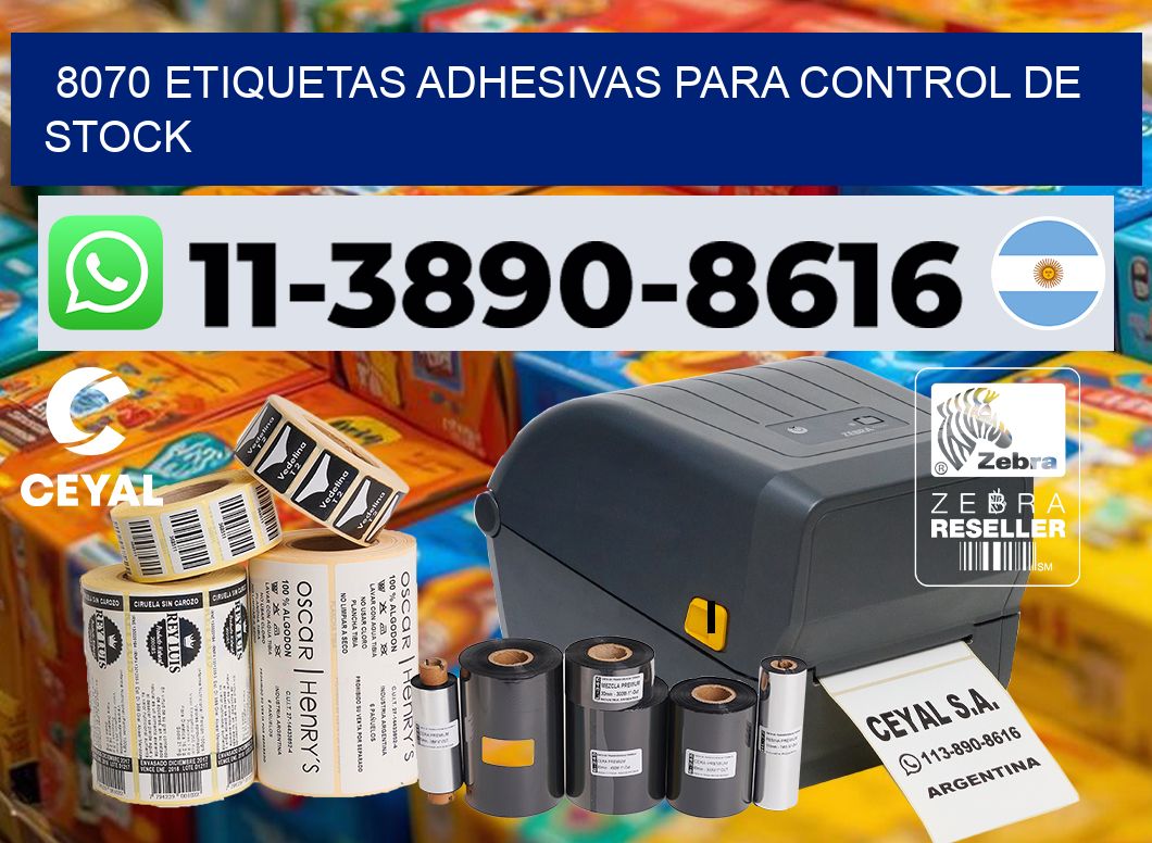 8070 Etiquetas adhesivas para control de stock