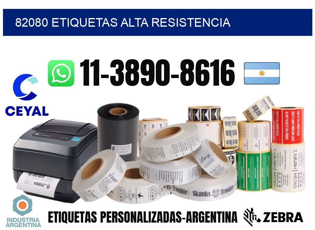 82080 etiquetas alta resistencia