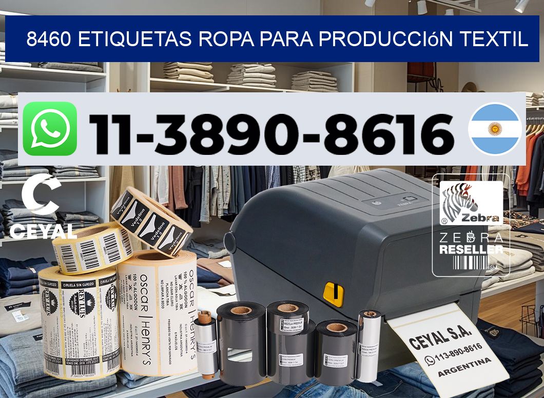 8460 Etiquetas ropa para producción textil