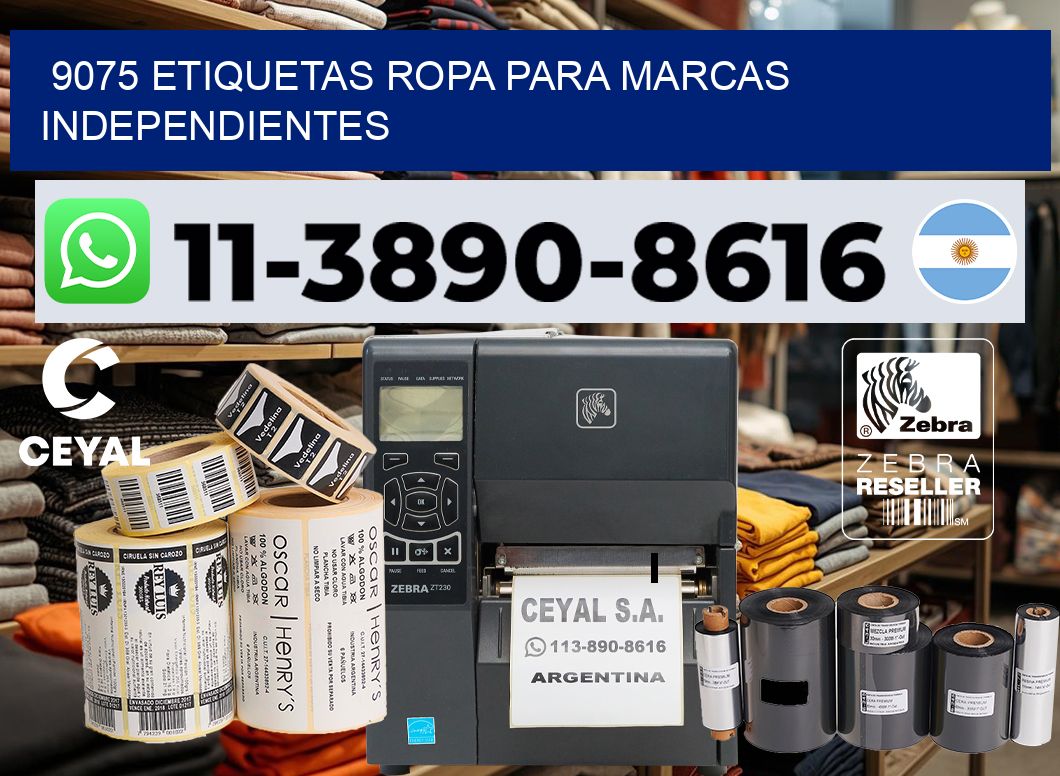 9075 Etiquetas ropa para marcas independientes