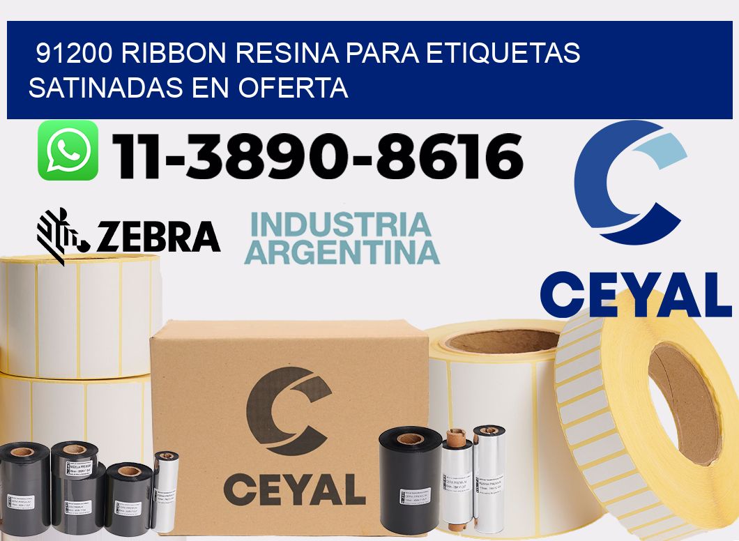 91200 ribbon resina para etiquetas satinadas en oferta