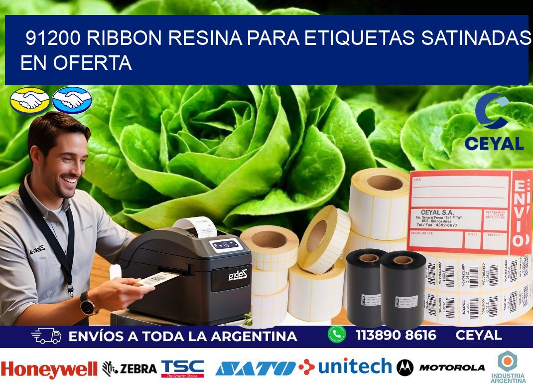 91200 ribbon resina para etiquetas satinadas en oferta