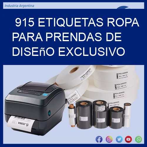915 Etiquetas ropa para prendas de diseño exclusivo