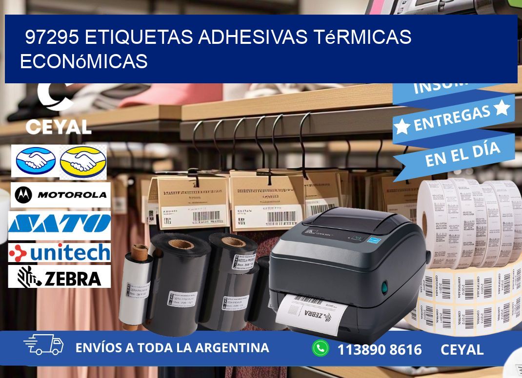 97295 etiquetas adhesivas térmicas económicas