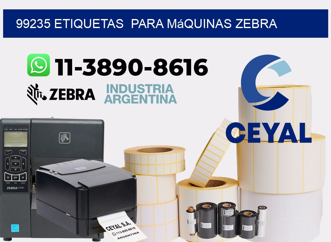 99235 etiquetas  para máquinas Zebra