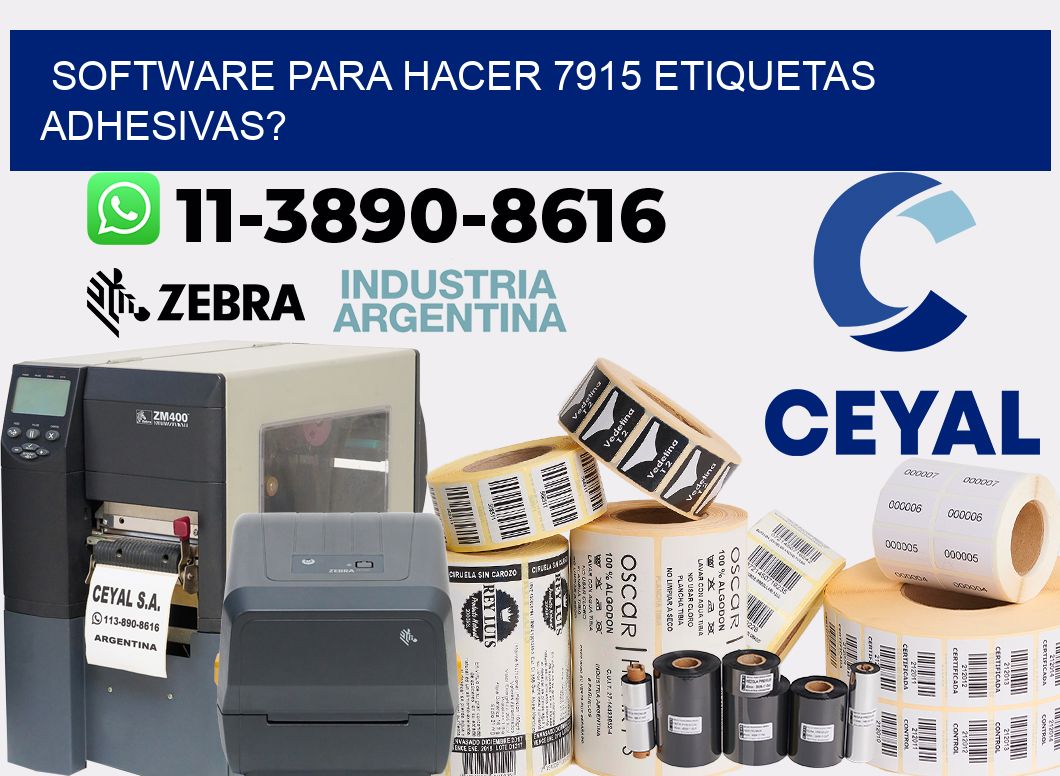 Software para hacer 7915 etiquetas adhesivas?