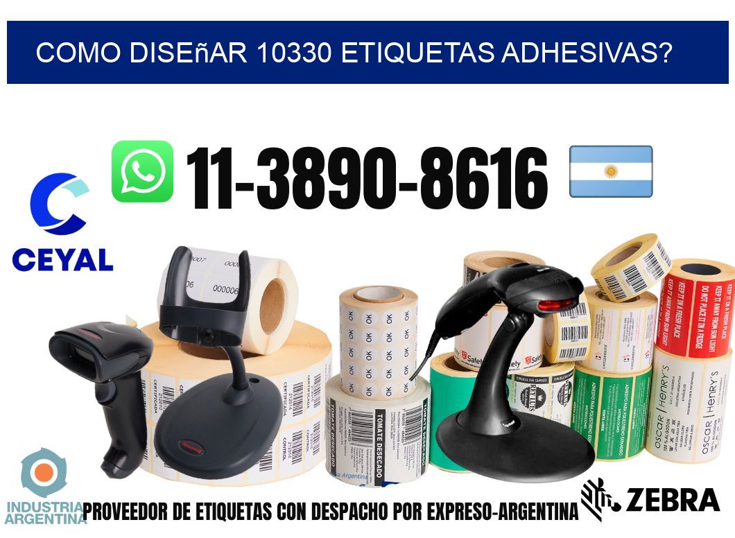 como diseñar 10330 etiquetas adhesivas?