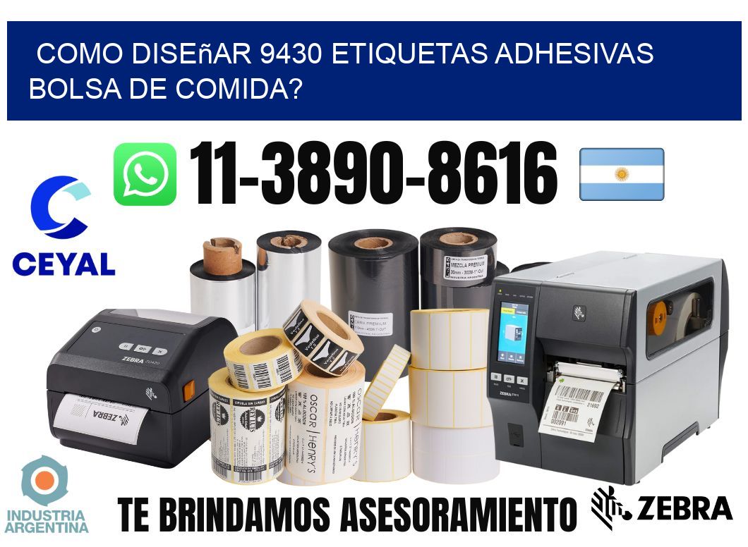 como diseñar 9430 etiquetas adhesivas bolsa de comida?