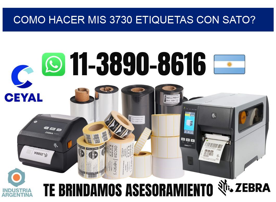 como hacer mis 3730 etiquetas con sato?