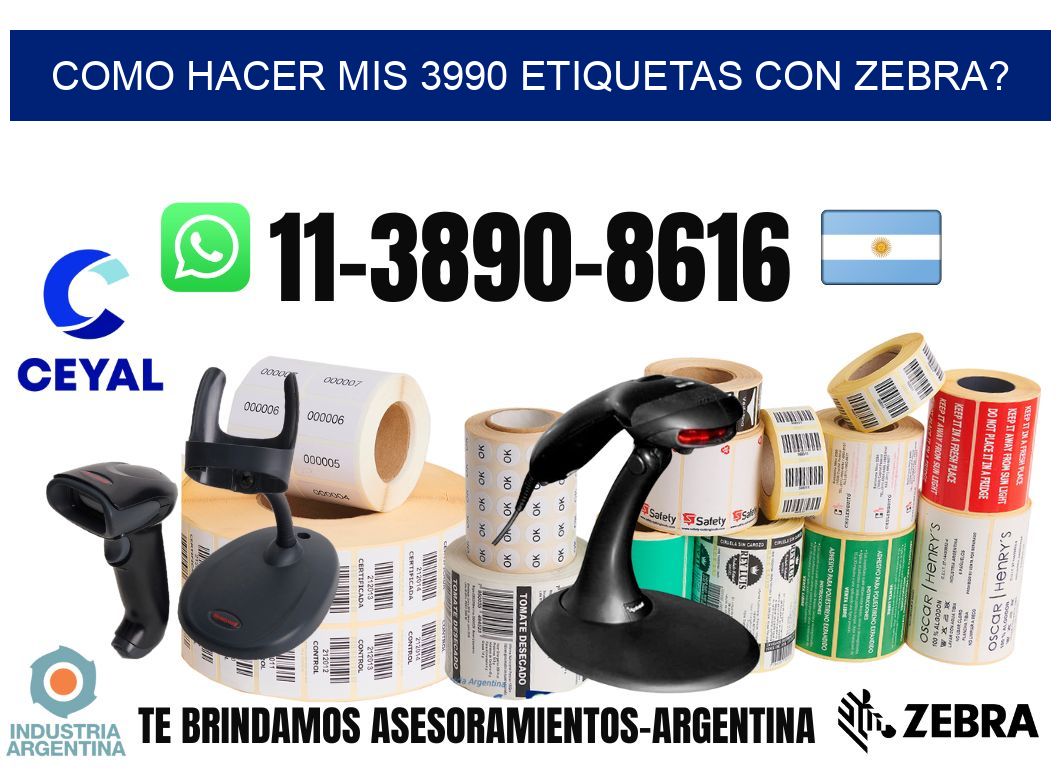 como hacer mis 3990 etiquetas con zebra?