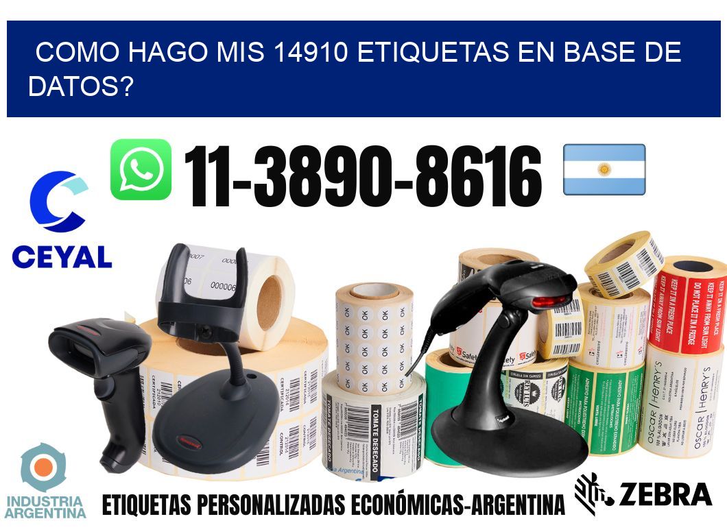 como hago mis 14910 etiquetas en base de datos?