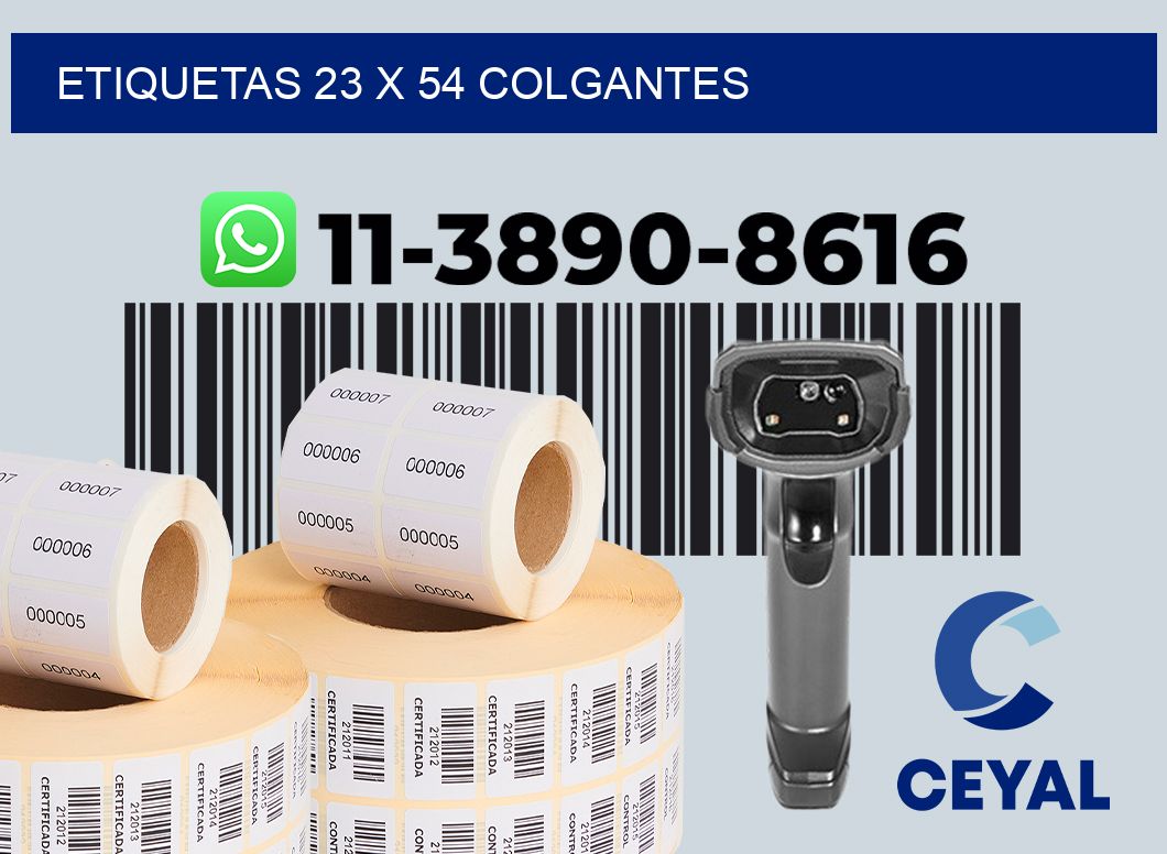 etiquetas 23 x 54 colgantes