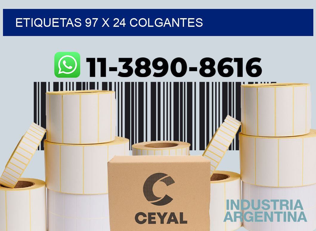etiquetas 97 x 24 colgantes